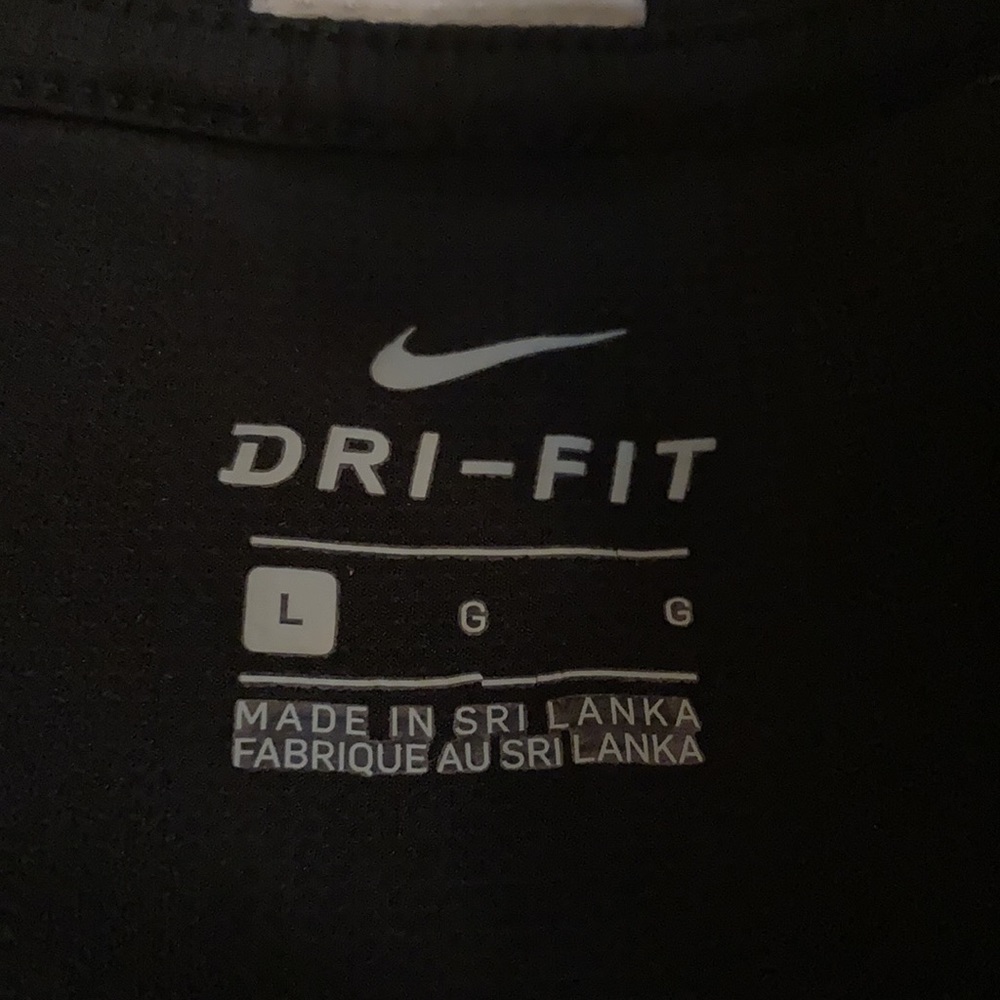 Boys Large Nike Dri-Fit Black Long Sleeve Shirt - Picture 4 of 7